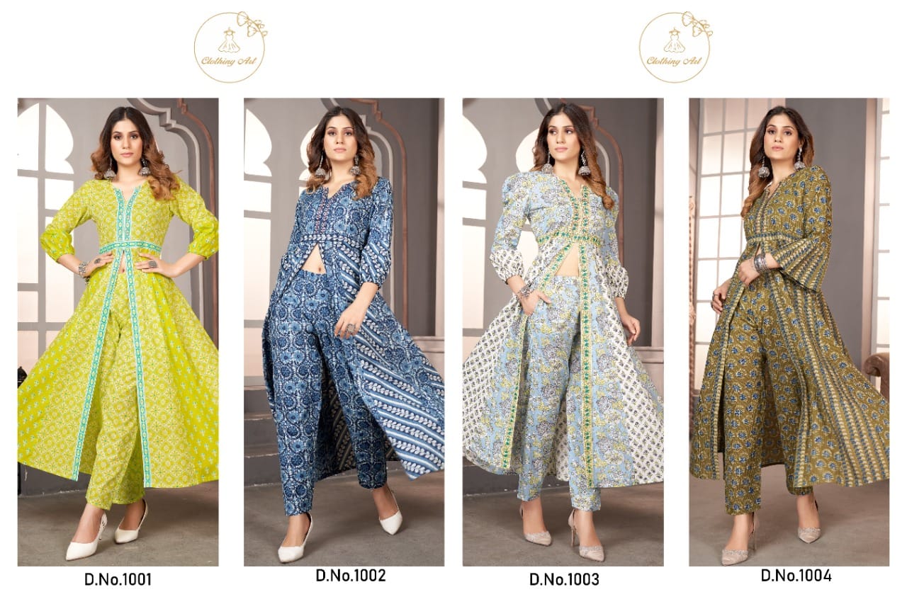 Clothing Art Stylish Party Wear Wholesale Kurtis With Bottom Designer Catalog